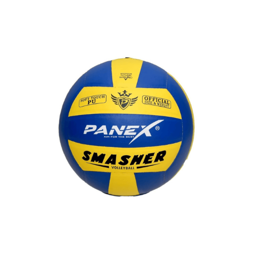 PANEX Smasher Volleyball – Soft Touch PU, Official Size & Weight, Durable Nylon Wound for Indoor & Outdoor Play