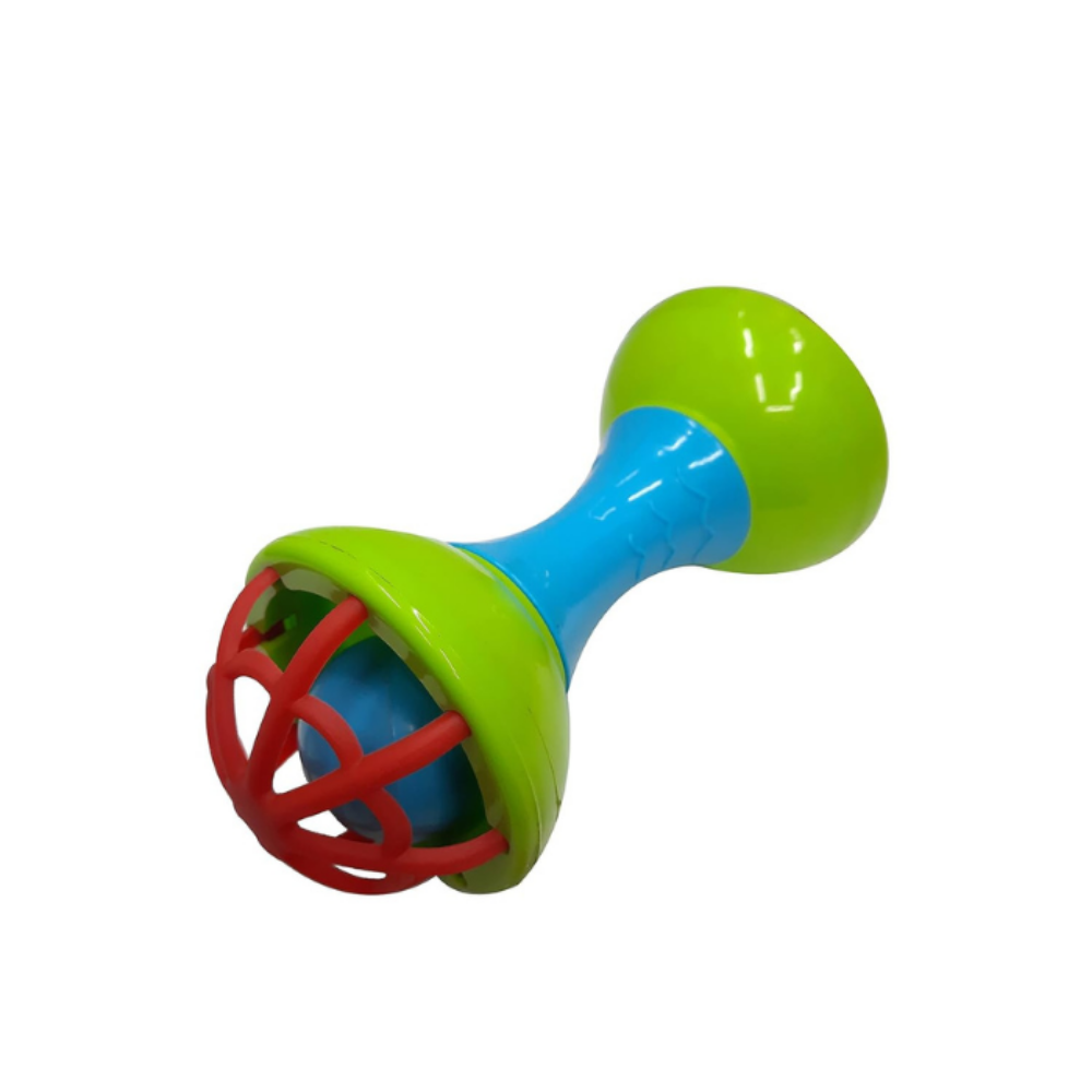 Baby Rattle Toy – Colorful Handheld Infant Rattler with Dual Ball Ends for Sensory Development & Play