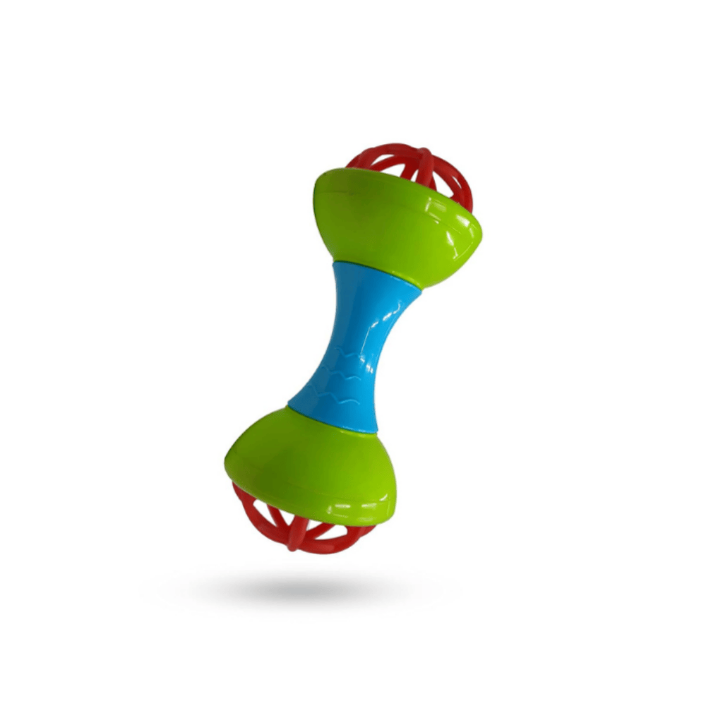 Baby Rattle Toy – Colorful Handheld Infant Rattler with Dual Ball Ends for Sensory Development & Play