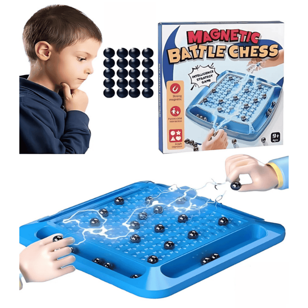 Magnetic Battle Chess Strategy Game – 2 Player Magnetic Board Game for Kids & Adults, Brain Teaser Puzzle (YY7)