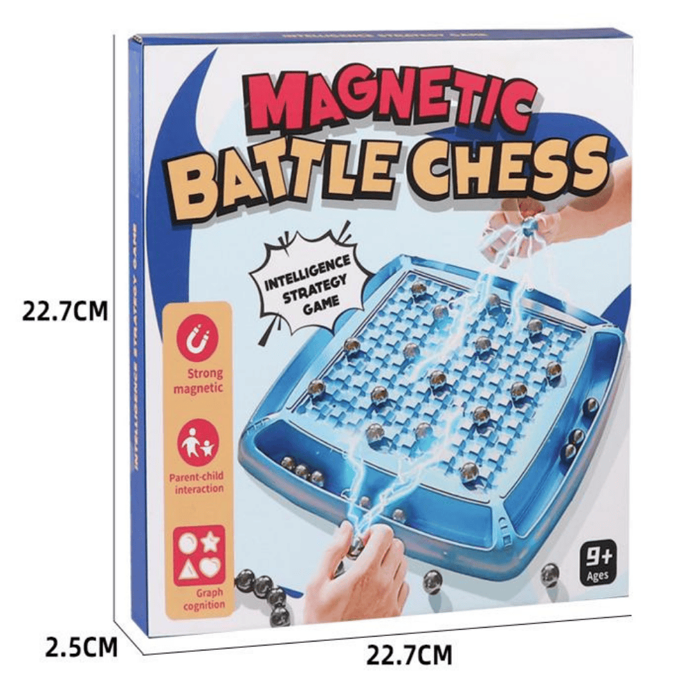 Magnetic Battle Chess Strategy Game – 2 Player Magnetic Board Game for Kids & Adults, Brain Teaser Puzzle (YY7)