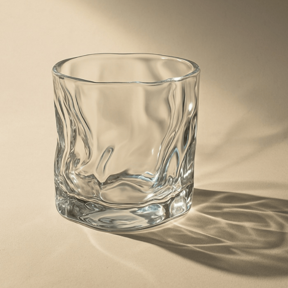 190ml Premium Textured Juice Glass Set of 6 – Heavy Base Water & Whiskey Tumbler