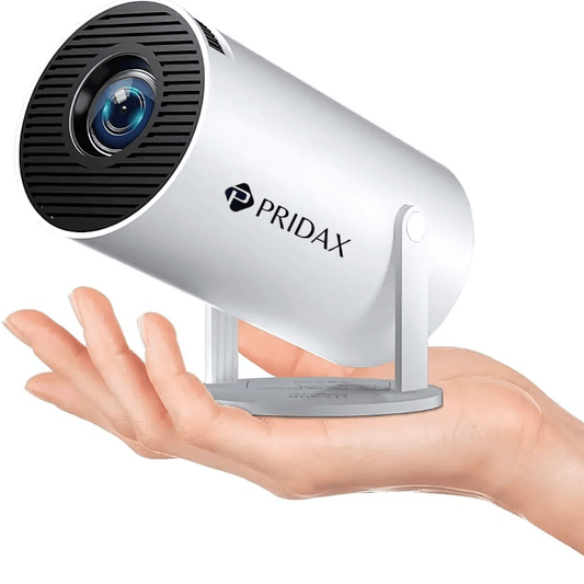PRIDAX Beam P400 Projector (White) - Full HD Smart Portable