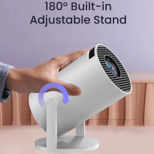 PRIDAX Beam P400 Projector (White) - Full HD Smart Portable