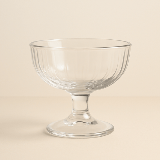 190 ml Glass Ice Cream Cup Set of 6 – Elegant Dessert Bowls for Sundaes, Pudding & More