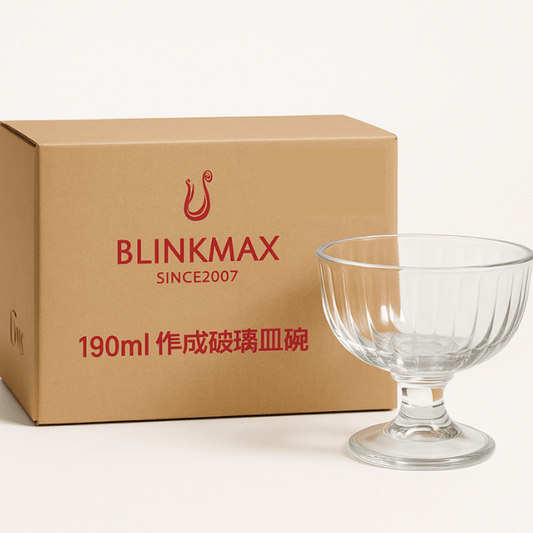 190 ml Glass Ice Cream Cup Set of 6 – Elegant Dessert Bowls for Sundaes, Pudding & More