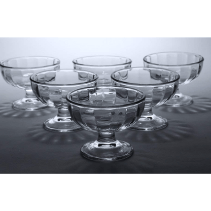 190 ml Glass Ice Cream Cup Set of 6 – Elegant Dessert Bowls for Sundaes, Pudding & More
