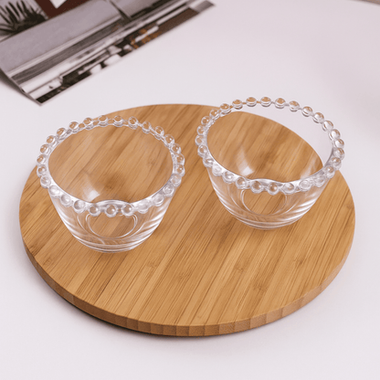 Premium Glass Bowl Set – 2 Pieces (3.5 Inch) – Elegant Dessert, Cereal & Snack Serving Bowls BL-4829