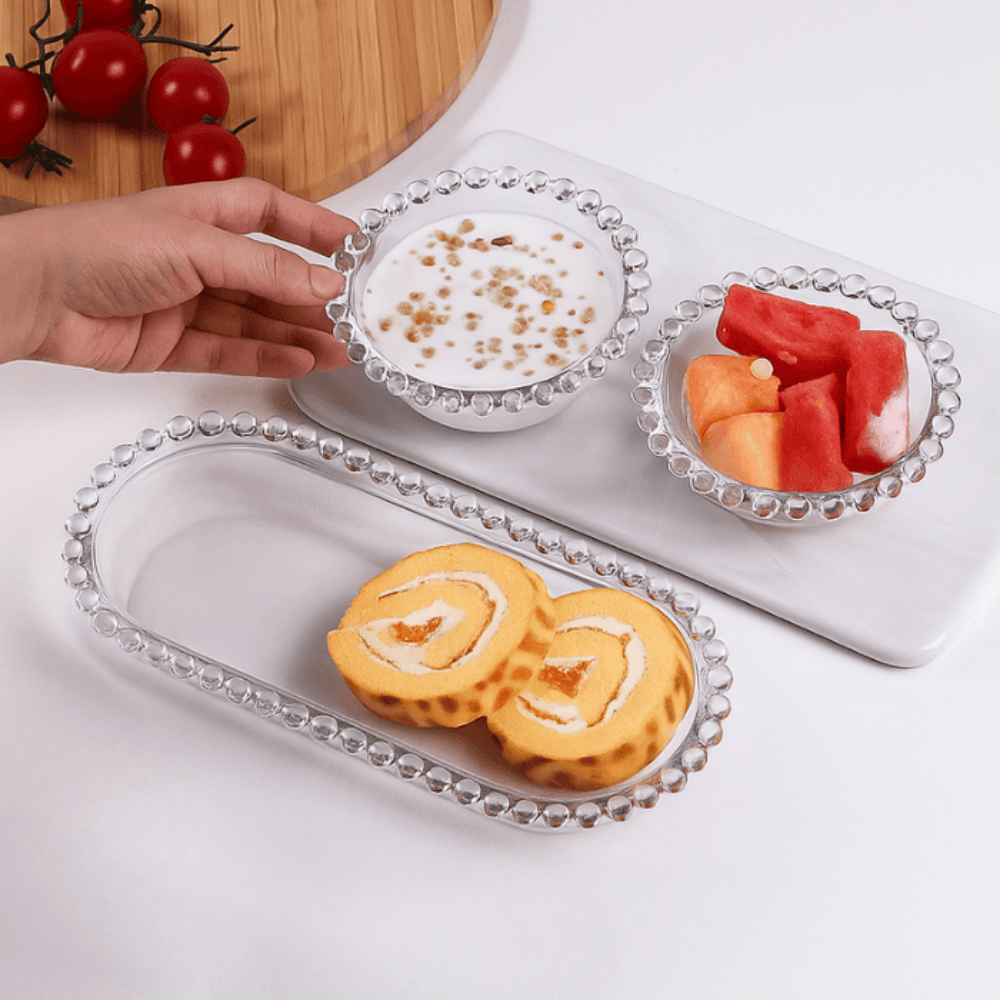 Premium Glass Bowl Set – 2 Pieces (4.5 Inch) – Elegant Dessert, Cereal & Snack Serving Bowls BL-4828