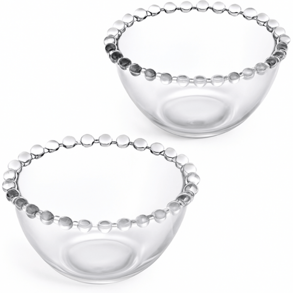 Premium Glass Bowl Set – 2 Pieces (4.5 Inch) – Elegant Dessert, Cereal & Snack Serving Bowls BL-4828