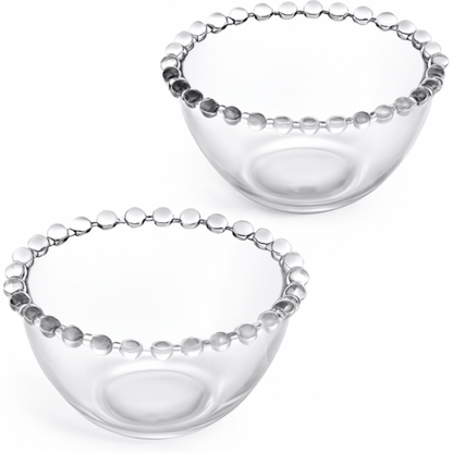 Premium Glass Bowl Set – 2 Pieces (4.5 Inch) – Elegant Dessert, Cereal & Snack Serving Bowls BL-4828