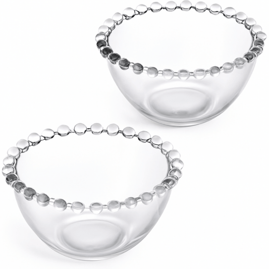 Premium Glass Bowl Set – 2 Pieces (3.5 Inch) – Elegant Dessert, Cereal & Snack Serving Bowls BL-4829