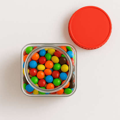 Yera 1kg Square Glass Storage Jar with Red  Cap – Airtight Kitchen Container