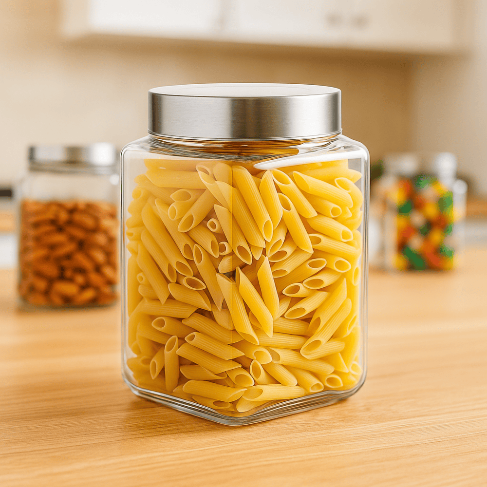 YERA X Series Airtight Glass Jar 2250ml – Premium Storage Container with Stainless Steel Lid