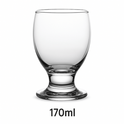 Red Cherry Goblet Juice Glass Set of 6 – 170ml | Elegant Stemmed Glasses for Juice, Cocktails, Mocktails & Desserts