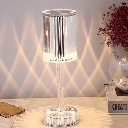 Acrylic Crystal Table Lamp – 16 Color RGB LED Touch & Remote Control Night Light for Bedroom & Home Décor