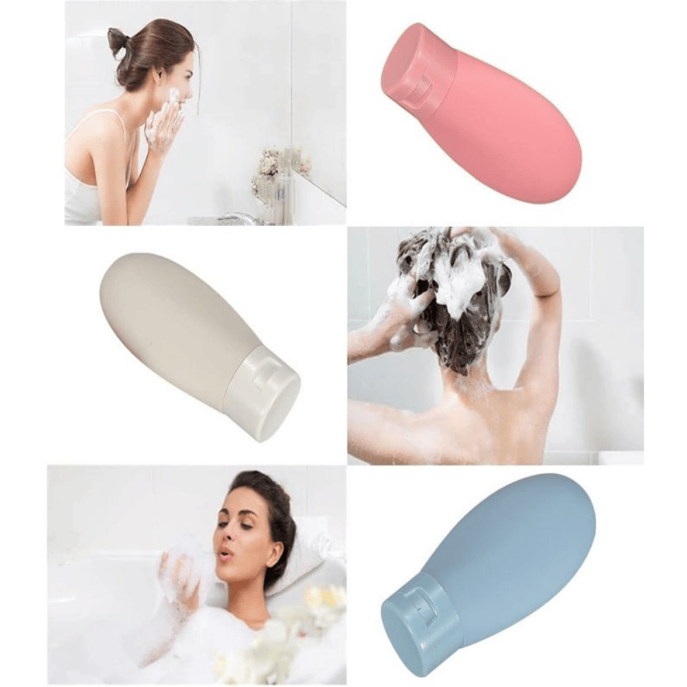 3 PCS Travel Bottle Set – Leak-Proof, TSA Approved Refillable Toiletry Containers for Travel