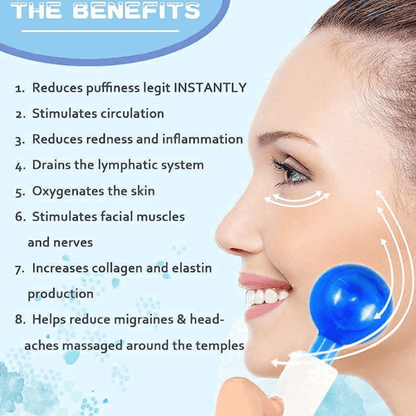 Beauty Crystal Face Massage Balls – Cooling Glass Globe Therapy for Skin Tightening & Puffiness Reduction