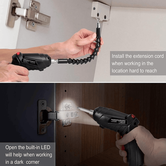 47 in 1 Electric Screwdriver Drill Set with LED Light & Flexible Extension