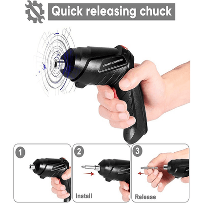 47 in 1 Electric Screwdriver Drill Set with LED Light & Flexible Extension