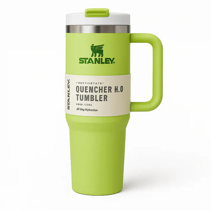 Stanley Quencher H2.0 FlowState Tumbler – 40oz / 1.18L Citron Green, Vacuum Insulated Stainless Steel with Handle & Straw