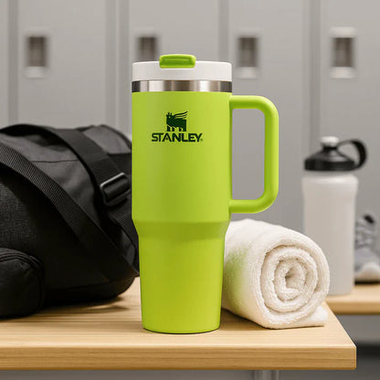 Stanley Quencher H2.0 FlowState Tumbler – 40oz / 1.18L Citron Green, Vacuum Insulated Stainless Steel with Handle & Straw