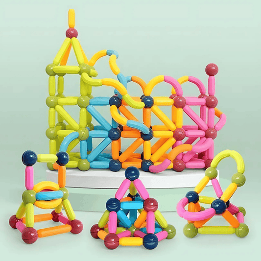 42-Piece Magnetic Building Sticks and Balls Set – STEM Construction Toy for Kids 3+, Colorful Educational Blocks for Creativity & Learning